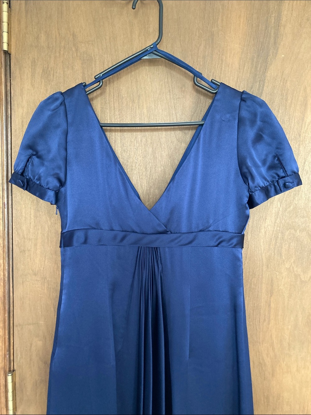 Melissa Sweet silk navy blue dress size 4 - Picture 8 of 17